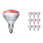 Multipack 10x Philips BR125 IR 250W E27 230-250V Rossa