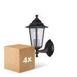 Confezione Multipack 4x D'Lite Luce Da Parete Helora Nero | IP44 - Adatto per 1x E27