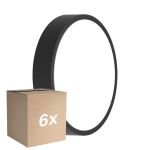 Multipack 6x Ledvance Bulkhead LED Il Giro Nero 10W 1220lm - 830-840 CCT | 262mm - IP65 - Sensore di Movimento e Luce