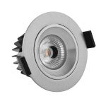 Noxion Faretti LED Diamond Inclinabile Aluminium 6W 400lm 36D - 927 Bianco Molto Caldo | Ritaglio 83mm - IP44 - Miglior resa cromatica - Dimmerabile