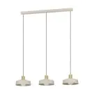 Eglo Luce Pendente Valdiola Acciaio Levigato | IP20 - Adatto per 3x E27 