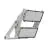 Ledvance Proiettore LED Max Radial 10 Aluminium Grigio 900W 186800lm 180d - 830 Luce Calda -  | IP66 - Simmetrico