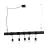 Eglo Luce Pendente Townshend-B Acciaio Nero | IP20 - Adatto per 5x E27 