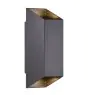 Nordlux Nico Luce Da Parete Aluminium Nero Up & Down | IP54 - Adatto per 2x GU10
