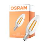 Osram LED Classic E14 Candela Filamento Chiara 1.2W 255lm - 840 Bianco Freddo | Sostitutiva 25W