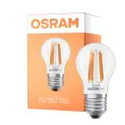 Osram LED Classic LED E27 Pera Filamento Chiara 1.2W 255lm - 827 Bianco Molto Caldo | Sostitutiva 25W