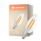 Ledvance Classic LED E14 Candela Filamento Chiara 2.9W 470lm - 827 Bianco Molto Caldo | Dimmerabile - Sostitutiva 40W