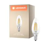 Ledvance Classic LED E14 Candela Filamento Chiara 2.5W 470lm - 827 Bianco Molto Caldo | Dimmerabile - Sostitutiva 40W