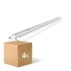 Confezione Multipack 4x Noxion Reglette Click Riflettore V2 LED T8 | Adatto per 2x 150cm Tubo LED