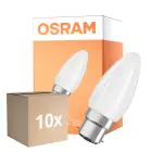 Multipack 10x Osram Parathom Classic LED B22d Candela Filamento Ghiaccio 4.8W 470lm - 827 Bianco Molto Caldo | Dimmerabile - Sostitutiva 40W
