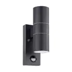 Eglo Luce Da Parete Riga 5 Acciaio Antracite 2W 250lm - 830 Luce Calda -  | IP44 - Sensore Di Movimento