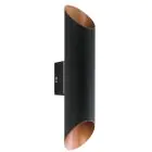 Eglo Luce Da Parete Agolada Esterni Acciaio Zincato Nero, Rame 7.4W 660lm - 830 Luce Calda - 