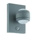 Eglo Luce Da Parete Sesimba 1 Acciaio Argento 3W 330lm - 830 Luce Calda -  | IP44 - Sensore di Movimento e Luce