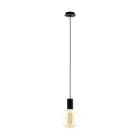 Eglo Luce Pendente Pozueta Acciaio Nero | IP20 - Adatto per 1x E27 