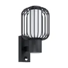 Eglo Luce Da Parete Ravello Acciaio Nero | IP44 - Adatto per 1x E27 - Sensore Di Movimento
