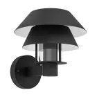 Eglo Luce Da Parete Chiappera Acciaio Nero | IP44 - Adatto per 1x E27
