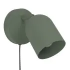 Eglo Luce Da Parete Tilston Acciaio Verde | Adatto per E14